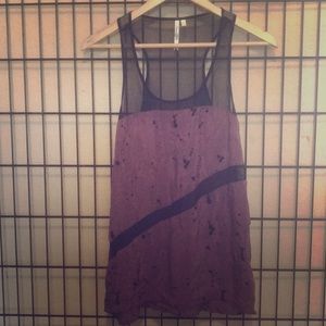 Mesh Paint Splatter tank top